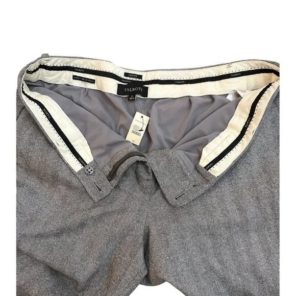 NWT Talbots Windsor Italian Wool Dress Pants Trousers Size 14 Career Office - Picture 2 of 11